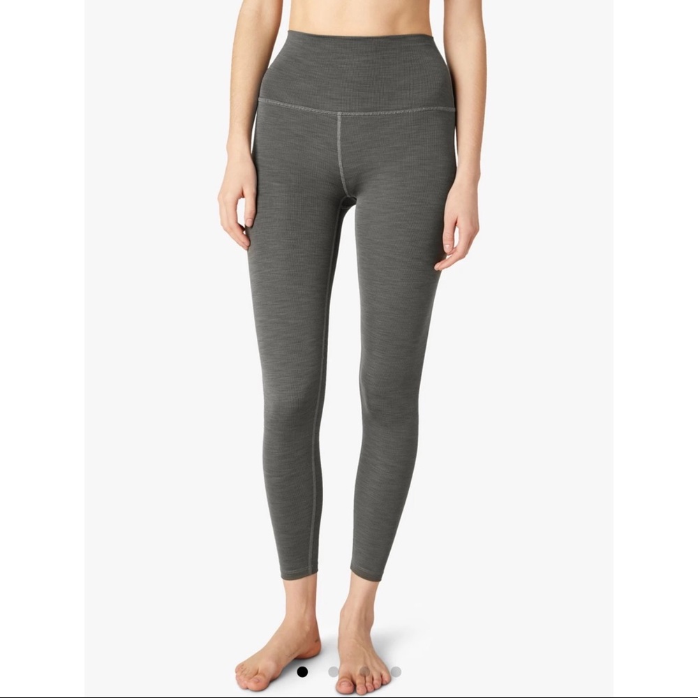 Beyond Yoga Heather Rib High Waisted Midi Legging